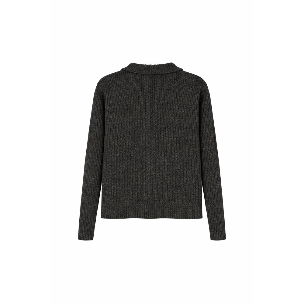 Black Heather Button Front Vintage Woolrich Cardigan-Size Small - Picture 3 of 6